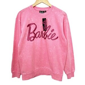 NWOT Barbie Glitter Logo Sweatshirt Medium